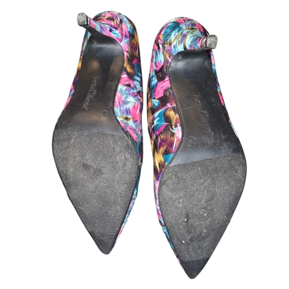 Elegant Floral Print Women's Heels - Picture 6 of 7